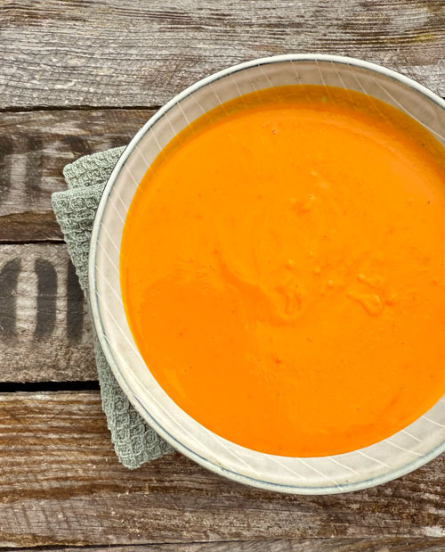 Kuerbissuppe aus dem Ofen